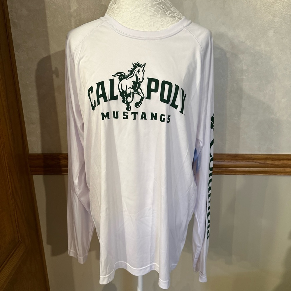 New Cal Poly Mustangs Columbia  White Long Sleeve Shirt size L